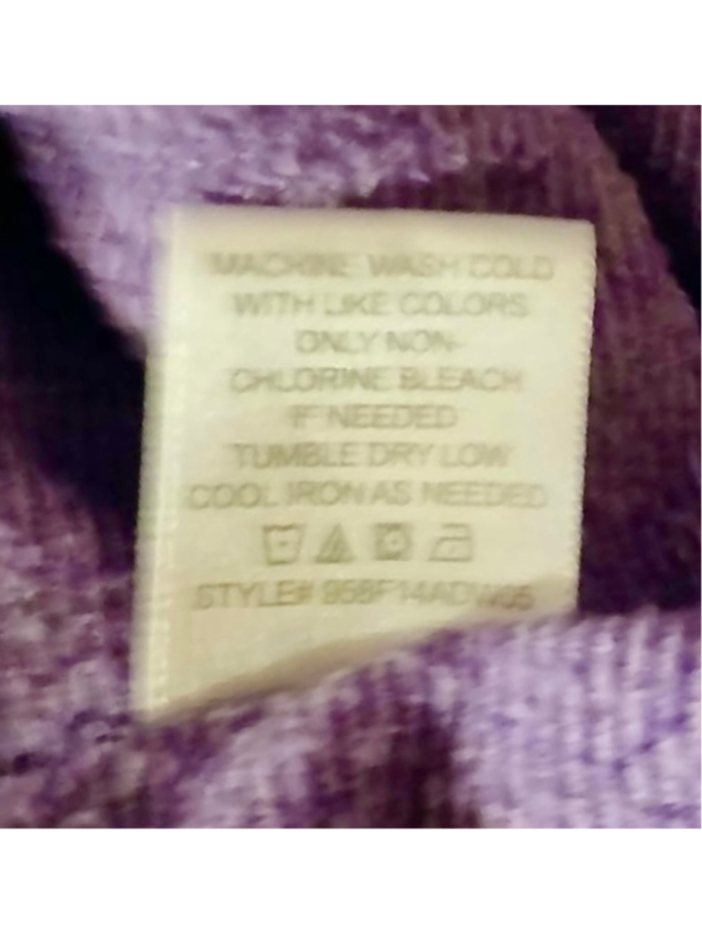 Alpine Design Women's Purple Textured Quarter-Zip Pullover - Size XL - INV458 A8 - Picture 5 of 6